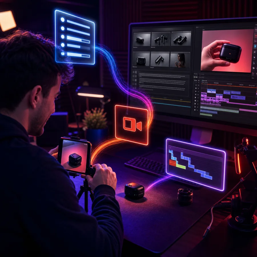 Creator explorando diferentes possibilidades visuais